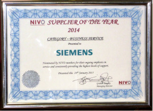 NIVO_Supplier of the Year 2014 award_
